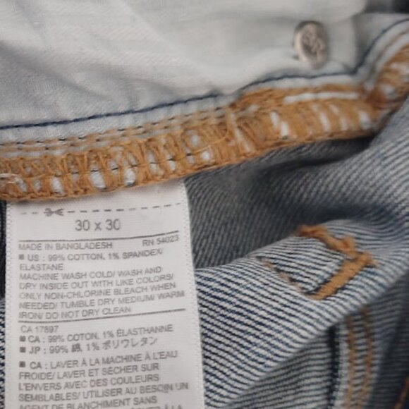 Banana Republic Men’s Jeans 30x30 Athletic Fit Medium Blue Faded Wash Stretch - Picture 3 of 6